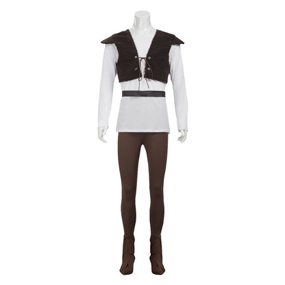 Shrek Cosplay Costumes Green Hat Shrek Top Leather Vest Pants for Men Performance Role Play Halloween Carnival Party Outfits