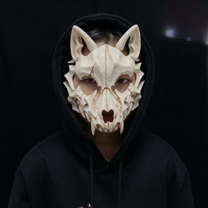 Skull Party Mask Demon Werewolf Tigers Skull Half Face Cover Mask Halloween Dance Prom Cosplay Costume Mask Prop