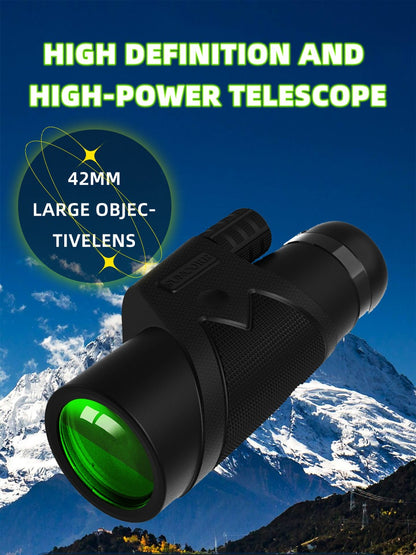 12X42Durable High-Value Zoom Adult Monocular Telescope High Power,BAK4 Prism,Suitable for Birdwatching,Hiking,Traveling