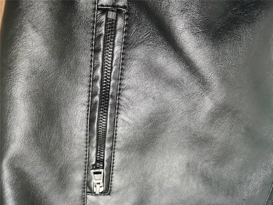 Men's Leather Jacket Bomber Motorcycle Jacket Men Fashion Causal Solid Moto Biker PU Baseball Leather Outerwear Plus Size 7Xl