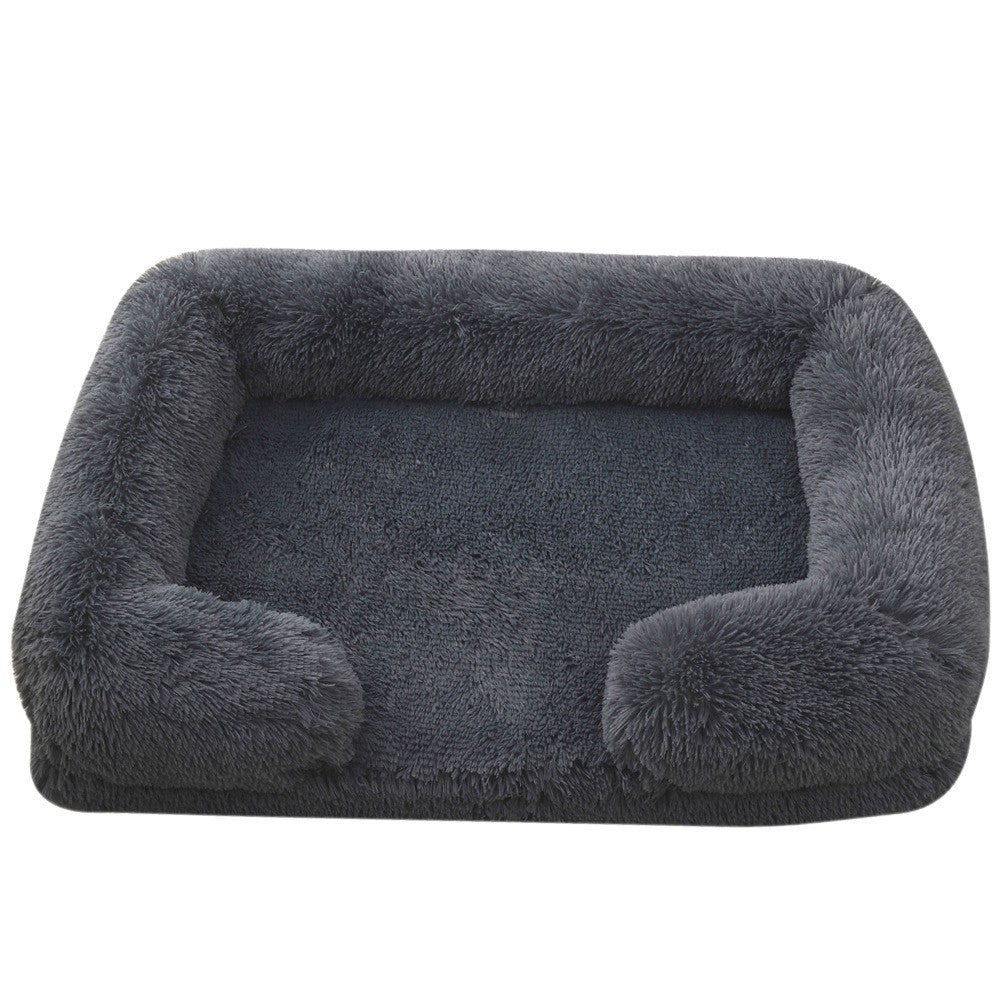 Ninho de Animais de Estimação Circular Longo de Pelúcia de Inverno, Cama para Cachorro, Cama para Gato, Almofada Macia para Animais de Estimação, Suprimentos para Animais de Estimação