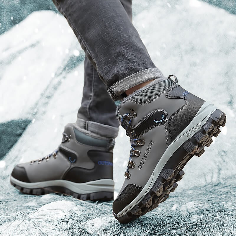 Men's Casual Sneaker Outdoor Sports Men Boots for Men Shoes Comfortable Warm Outdoor Hiking Shoes with Short Plush Men's Shoes