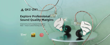 QKZ AK6 SK7 Copper Driver HiFi Wired Earphone with MIC Sport Running Headphones Bass Stereo Headset Music Earbuds fone de ouvido