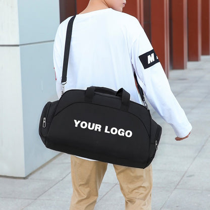 Customize Men Sport Gym Bag Women Yoga Training Bag Travel bag Duffle Bag DIY Swim Fitness bag Weekend Bags Printed Logo