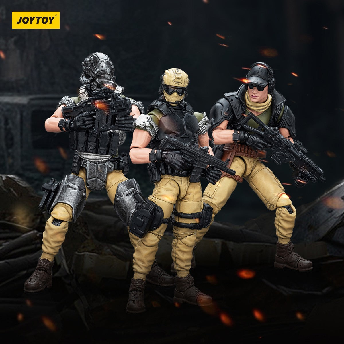 JOYTOY 1/18 3.75 Action Figures Military Armed Force Series Anime Model Gift