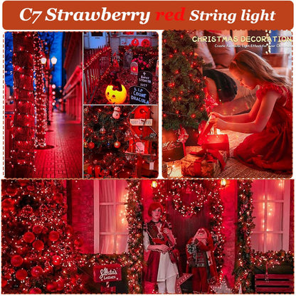 C7 Multicolor Garland Led String Lights 110V 220V E12 0.6W Waterproof Plastics Anti-Drop Festoon New Year's Brithday Light Chain