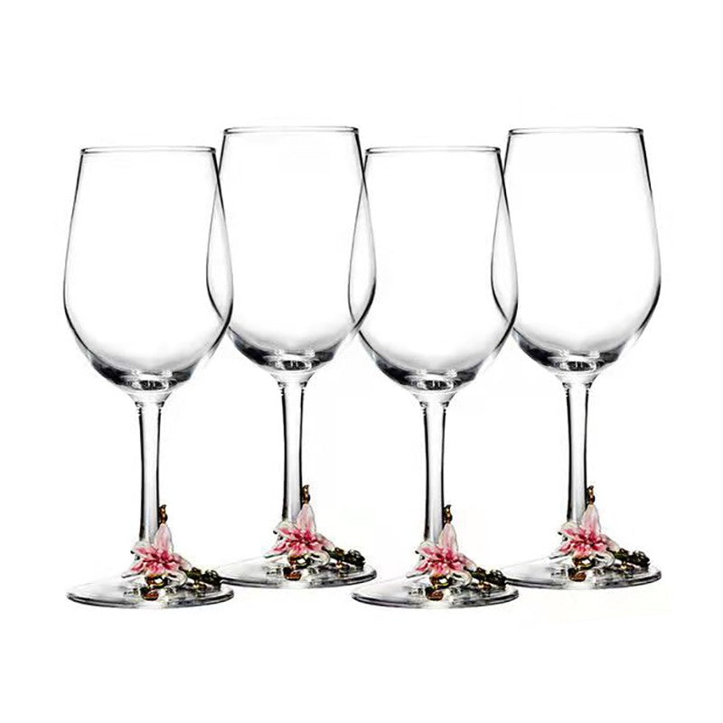 Taças de Cristal Criativas com Esmalte para Champagne Conjunto de Taças de Luxo Taças de Vinho Taça Vintage para Beber