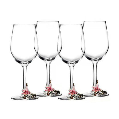Taças de Cristal Criativas com Esmalte para Champagne Conjunto de Taças de Luxo Taças de Vinho Taça Vintage para Beber