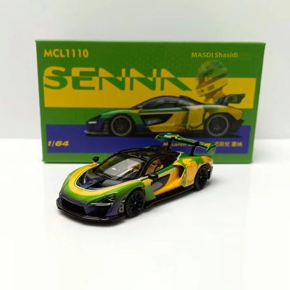 Novidade em Estoque Masdi 1:64 Mclaren Senna 1110 Edição Especial Modelo de Carro Estático em Liga Leve Personalizado Brinquedo de Menino Presente Colecionável