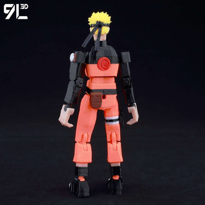 9L3D Lucky13 TITAN13 Rasengan Sasuke Uchiha 3D Figure - Susanoo & Fireball Jutsu Pose with Katana,Dummy13 T13 Anime Action Model