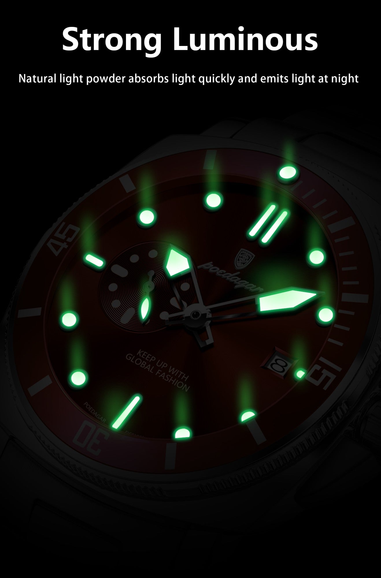 POEDAGAR Luxury Fashion Man Watch Luminous Waterproof Date Sport Watches For Men Nylon Leather Quartz Business Men's Clock Reloj