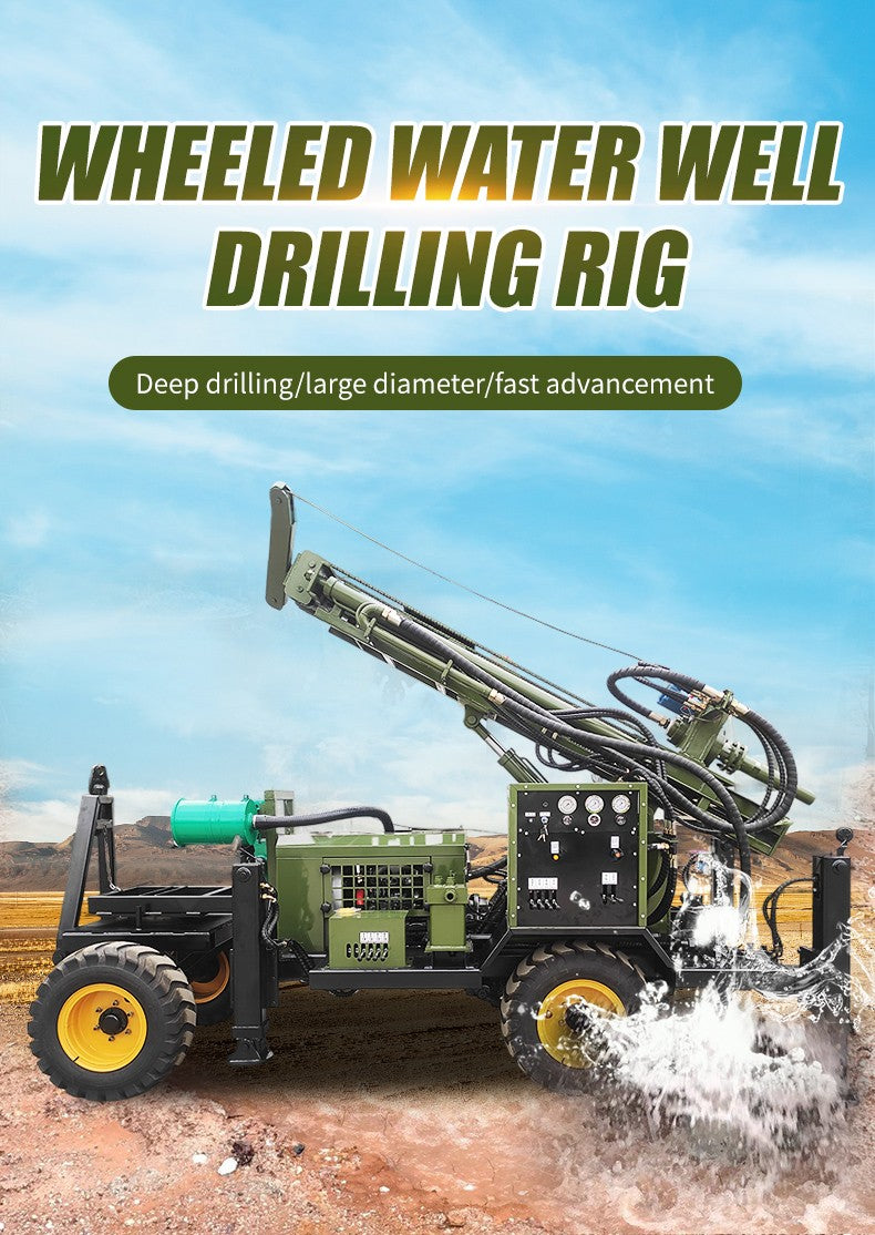 Rotary Blasthole Drill Rig Truck Mounted 200m 300m 500m 600m 800m Deep Borehole Machine Air Water Circulation
