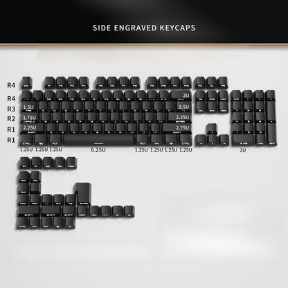 Novas Teclas 133 Gradiente Verde Shine Through Keycaps Impressão Lateral PBT Keycap Perfil Cherry Double Shot para Teclados Mecânicos