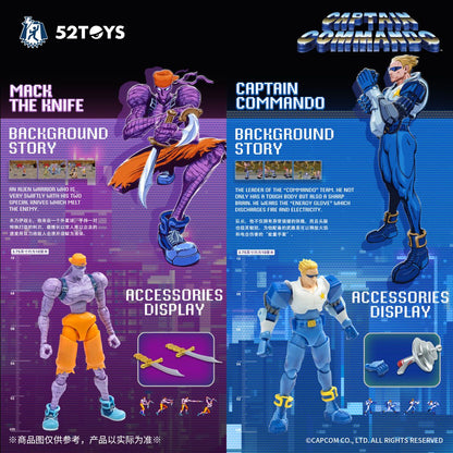 52toys Captain Commando 1/18 Figure Mack The Knife Ginzu The Ninja Baby Head Arcade Game Action Doll Toy Birthday Gifts Hot