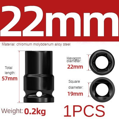 Conjunto de Soquetes Sextavados Reforçados de 3/4 de Polegada 17-50mm, Chave Pneumática, Conjunto de Bicos, Ferramentas de Mecânico, Ferramenta Manual