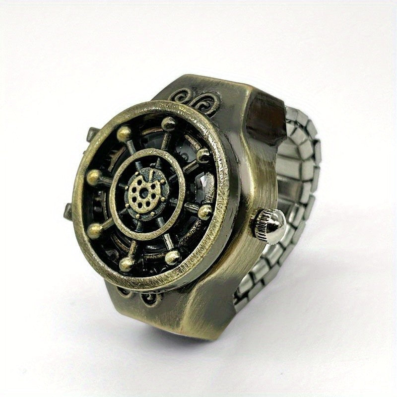 1PC Trendy Series Ring Watch Anime Same Student Small Circle Time Watchable Ring Watch