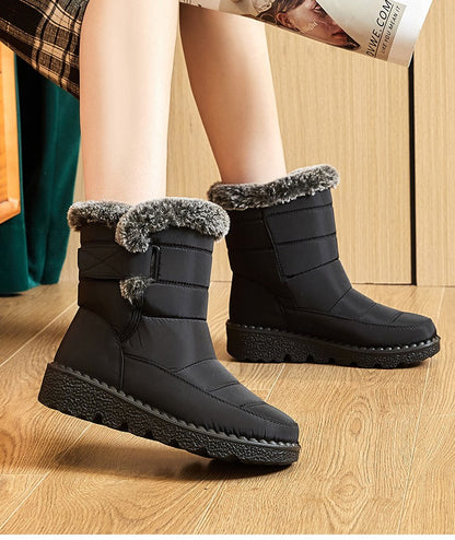 Boots Woman Fashion Winter Boots Women Winter Shoes Women's Snow Boots With Fur Super Warm Footwear Low Heels Middle Botas Mujer