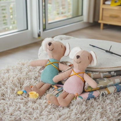 2025 Baby Plush Toy Comforts Sleeping Cute Rabbit, Bear, Mouse Baby Girl Doll, Cloth Doll Doll