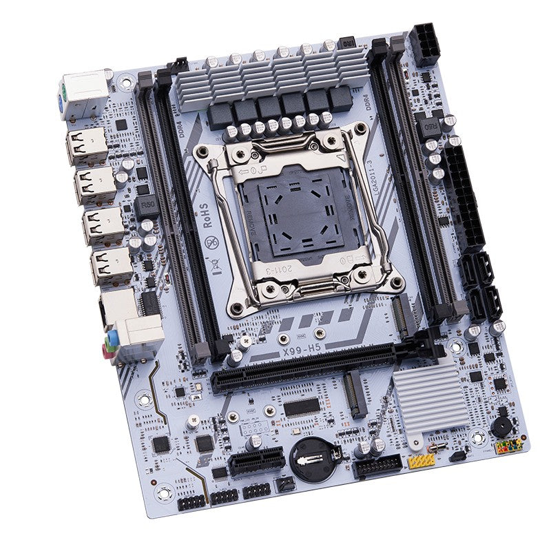 QIYIDA X99 Placa-Mãe Kit Xeon LGA2011-3 E5 2650 V4 2pcs*8gb=16GB DDR4 RAM USB PCI 3.0 NVME M.2 SATA M-ATX