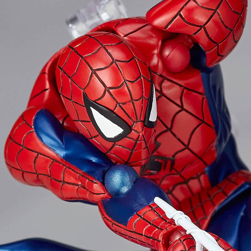 Revoltech Spiderman Figura Amazing Yamaguchi No.002 Homem-Aranha Boneco de Ação Modelo de Coleção Peter Parker Figuras Articuladas Brinquedos