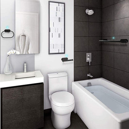 Towel Bar for Bathroom No Drilling Stainless Steel Black Bathroom Accessories Sets Toilet Tissue Roll Paper Holder Towel Rack