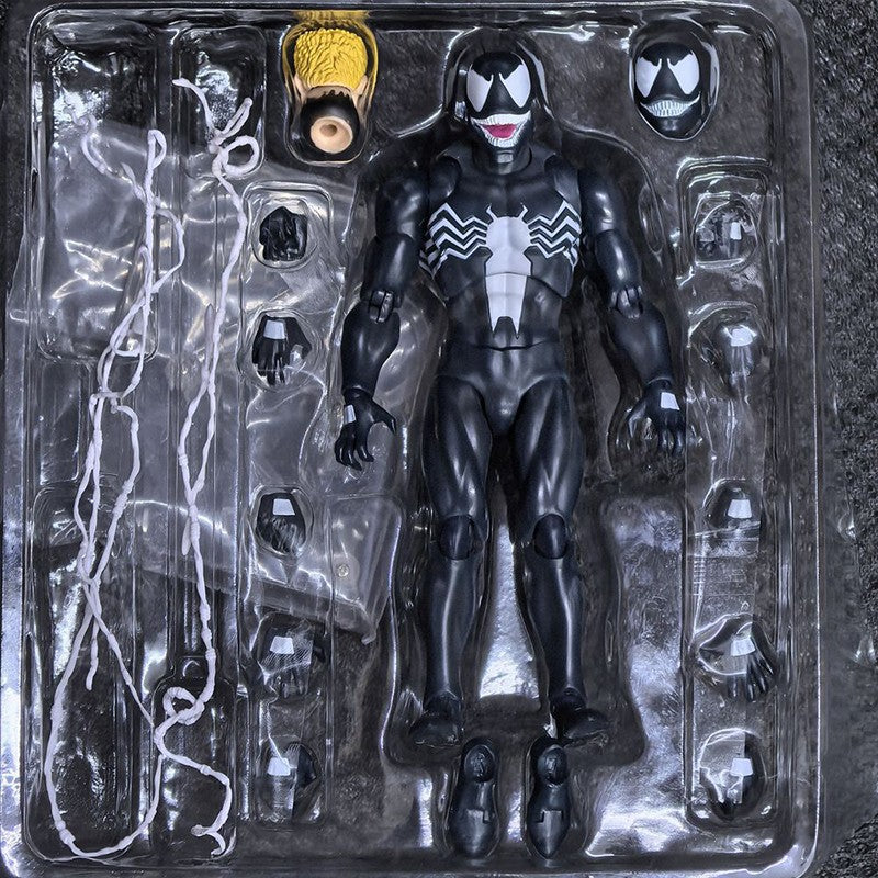 Mafex 088 Venom Action Figure Homem-Aranha Venom Comic Ver Carnage Venom Change Face Estátua Articulações Móveis Modelo Colecionável Brinquedos