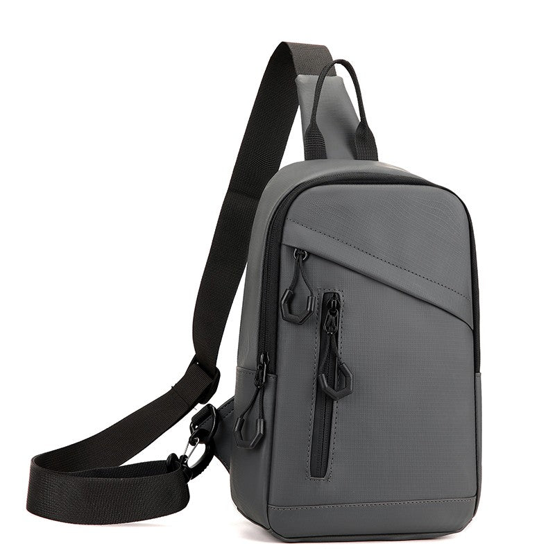 Men's Stylish Shoulder Sling Bag - Compact Waist Pouch with Multiple Compartments (Fits Phone, Wallet & Keys) Chest Pack