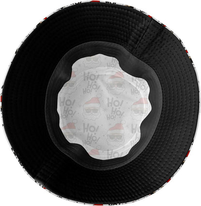 Funny Christmas Bucket Hat New Year Fisherman Hat for Women Men Packable Outdoor Travel Beach Sun Cap