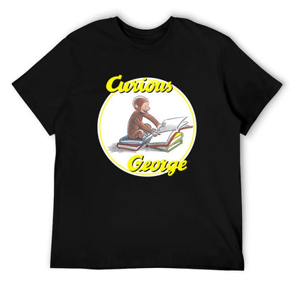 Curious George Reading Poster. T-Shirt t shirt man casual g man t shirts for men t shirt man plain T-Shirt