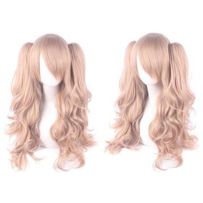 Cosplay Anime Wig Lolita Cute Lolita Double Ponytail Long Curled Hair Fake Hair Synthetic fiber wig