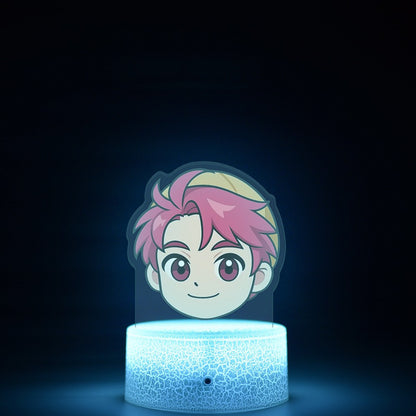 KPop K-POP Demon Hunters Kawaii Zoe Mira Rumi Saja Boys Superstar Monochrome Light Remote Control 16 Color Light Night Light