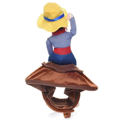 Roupas de Cachorro Fantasia de Cowboy Engraçada para Cães, Traje de Algodão para Cães Pequenos, Médios e Grandes, Suprimentos para Animais de Estimação, Presente e Decoração para Cães