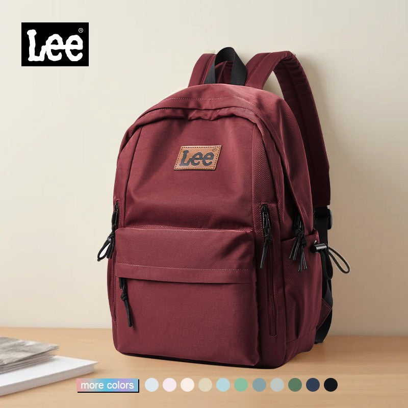 Mochila Leve LEE para Notebook 16 Polegadas Feminina Masculina Oxford, Bolsa Escolar de Ensino Médio de Grande Capacidade, Mochila de Estudante Universitário Adolescente