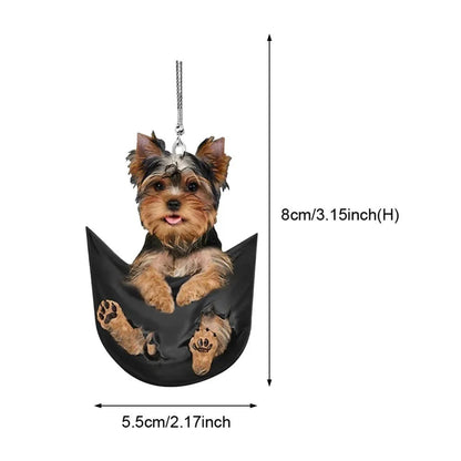 Car Pendant Practical Interior Cute Mini Puppy Pendant Anime Puppy Practical Car Ornament Toy Gift Hanging Decoration Accessory