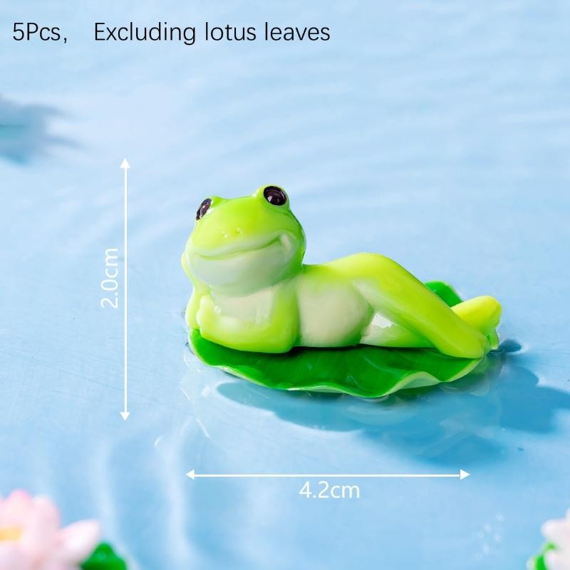 5/6Pcs Cartoon Funny Frog Figurine Ornament Desktop Living Room Micro Landscape Fish Tank Aquarium Decoration Accessories