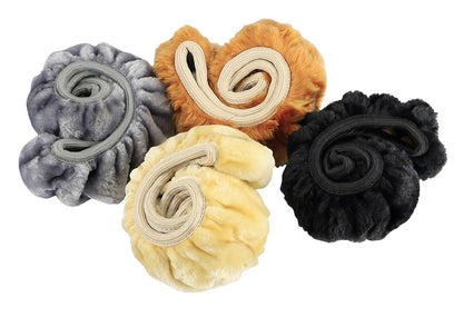 Premium Soft Short Fur Car Steering Wheel Cover High-density Warm Plush Winter Steering Wheel Protector Cover 38cm Accessories