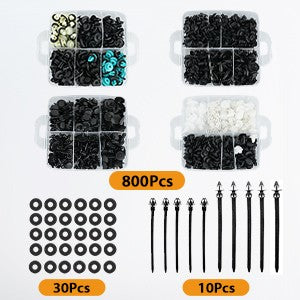 835 Fixadores de Retenção para Empurrar Automotivo, Clipes de Nylon Preto em Caixa Plástica para GM Ford Lexus Honda Chrysler Mazda Nissan Jeep Ford