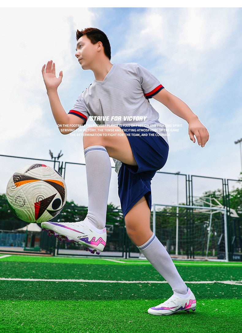 Men Football Shoes Cleats Outdoor Grass Society Training Match Football Field Boots Resistant Studded Soccer Shoes Sport Wear