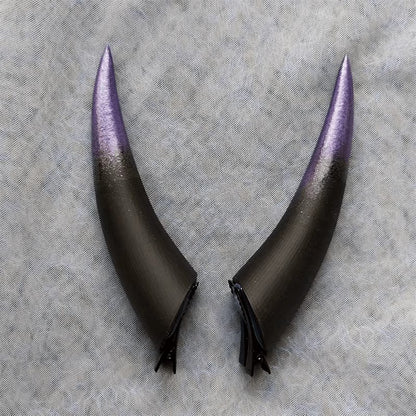 10/14/18cm Anime Gradient Halloween Devil Horns Head Clip Night Party Cosplay Headwear Dark Gothic Comic con Props Accessories