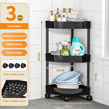 Carrinho de Armazenamento para Banheiro com Rodas, Rack de Armazenamento para Cozinha, Sala de Estar, Alta Capacidade de Carga, Acessórios para Casa