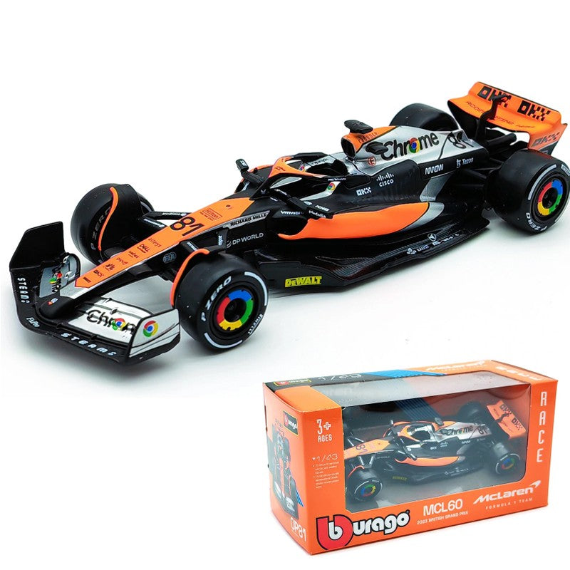 Rb21 Red Bull F1 Japonês Bburago 1:43 Mclaren Mcl39 Miniatura de Liga Diecast Modelo #4 #81 Campeão Mcl38 Miami Gp Mônaco Carro de Brinquedo