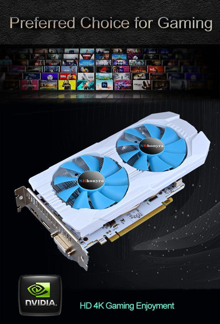 SRhonyra RX 580 590 GME GTX 1660 Super 1660 Ti 1050 Ti Gaming Graphics Card 8/6/4GB GDDR5/6 GPU for PC Desktop Computer