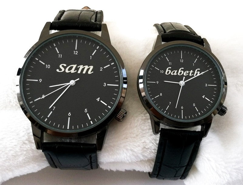 Free Personalized Engrave with Your Name Logo Text Men's Women's Mesh 3 ATM Water Resistant Wristwatch Customized Wrist Watch