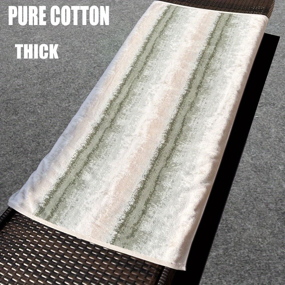 100% Cotton Thicked Gradient Color Bath Towel Yarn-dyed Jacquard Towels Absorbent Soft Beach Towels Bathroom Towel