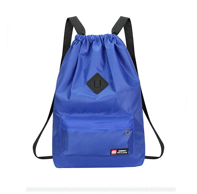 Mochila de Cordão Oxford para Exterior Unissex Bolsa Leve de Nylon Esportiva de Viagem de Grande Capacidade Versátil