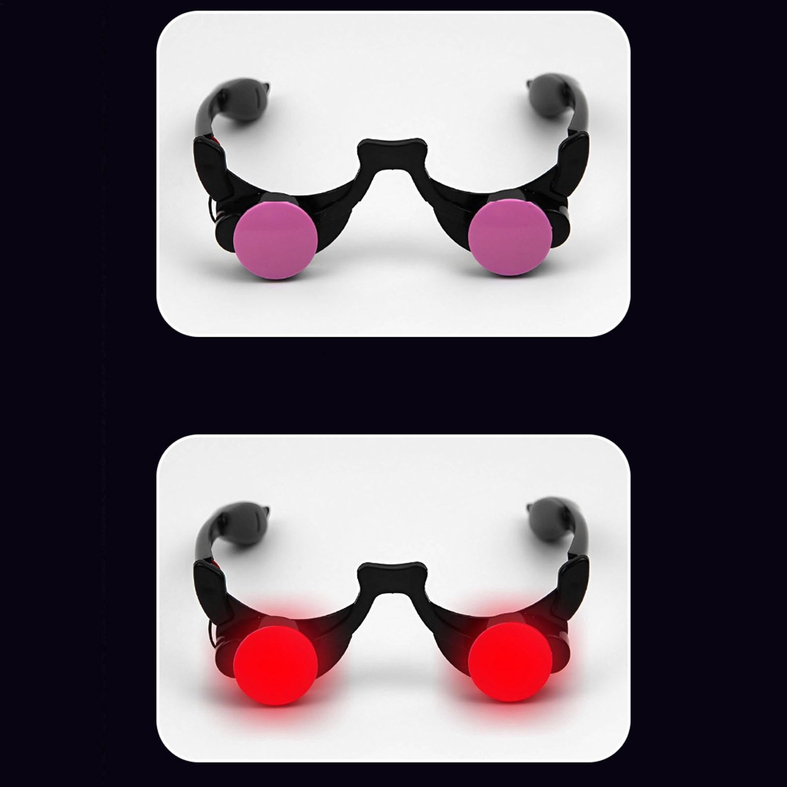 Light Up LED Eyewearing Halloween Glow Glasses Scary Red Glowing Eyes LED Glasses Festive Halloween LED Glowing Eyeglasses