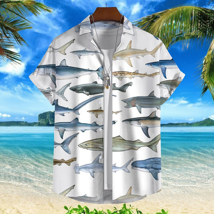 3d Fish Print Hawaiian Shirts For Men New Trend Men's Shirt Casual Unisex Clothing Summer Quick Dry Short Sleeve Shirt Tops 2024