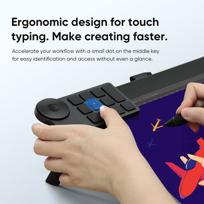 XPPen Controle Remoto sem Fio com Teclas de Atalho Express Key Bluetooth 5.0, teclas de atalho personalizáveis para monitor de tablet gráfico com caneta
