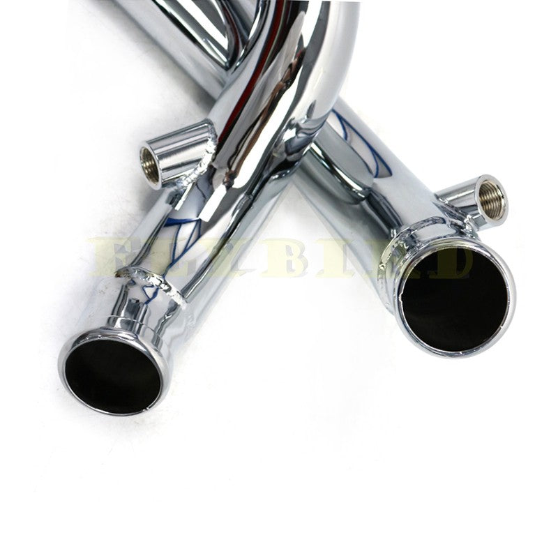 For Softail Chopper Bobber Custom Sportster XL883 883 1200 120M Black Chrome Retro Exhaust Motorcycle Pipe Muffler System Bike