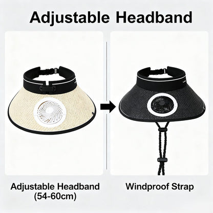 Outdoor Must-Have! Wide Brim Sun Hat With Built-in Fan - USB Charging, Lightweight, Suitable For Camping, Hiking & Fishing